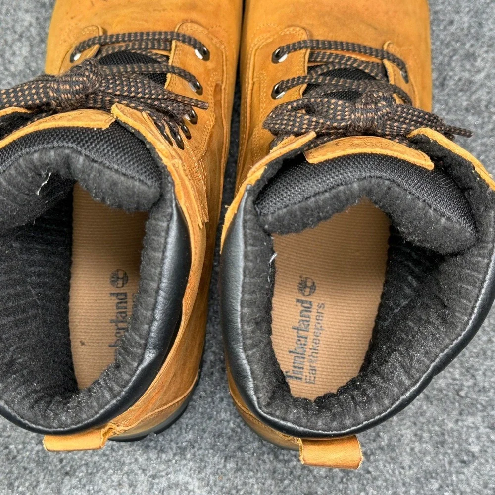 Timberland Premium Waterproof Boots Men's 15 Brown Leather Lace Up Work Hiking